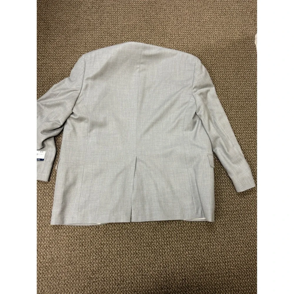 Stafford Mens Gray Blazer Jacket 42R Polyester Rayon Classic Fit‎